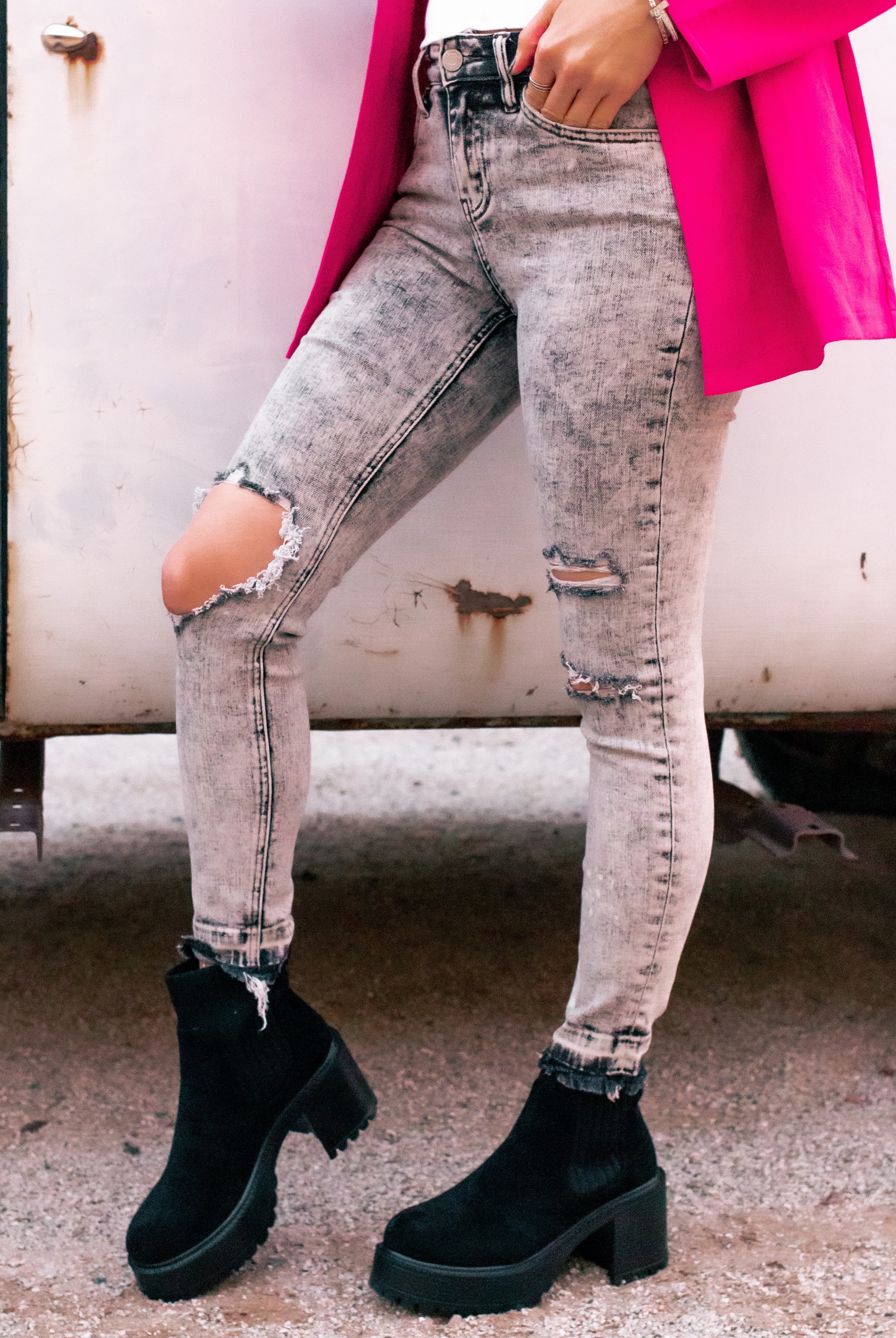 VERVET | So Sassy Distressed Acid Wash Jeans | PLUS/REG-Jeans-Krush Kandy, Women's Online Fashion Boutique Located in Phoenix, Arizona (Scottsdale Area)