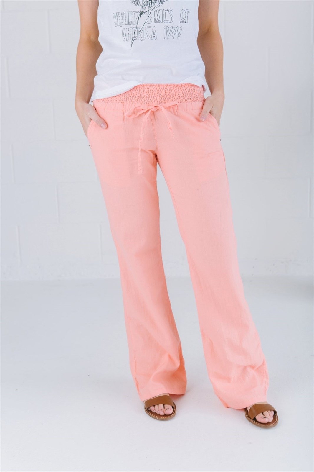 Tie Waist Linen Pants-Pants-Krush Kandy, Women's Online Fashion Boutique Located in Phoenix, Arizona (Scottsdale Area)
