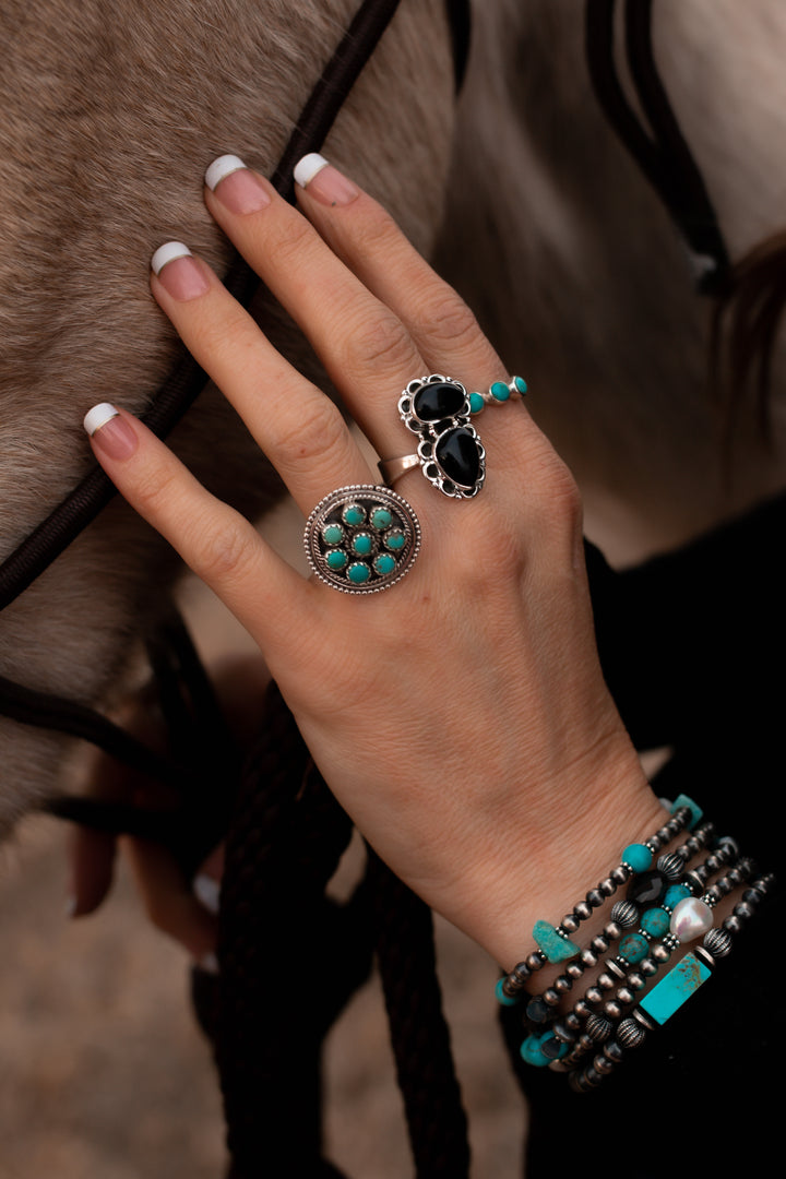 Bloom With Grace Turquoise Ring | KKB-Rings-Krush Kandy, Women's Online Fashion Boutique Located in Phoenix, Arizona (Scottsdale Area)