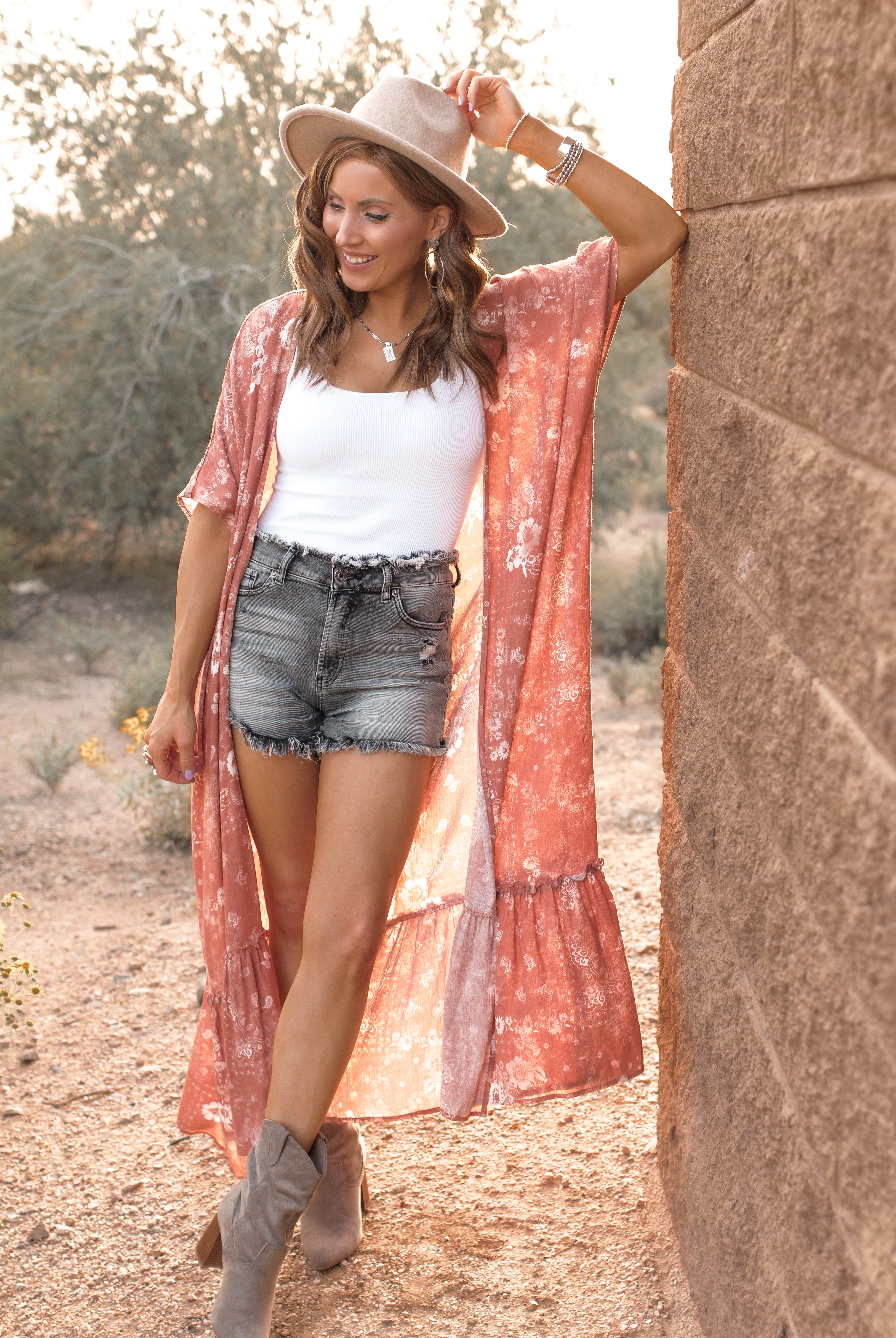Risen Feeling Fine Frayed Waist Hem Shorts | S-XL-Shorts-Krush Kandy, Women's Online Fashion Boutique Located in Phoenix, Arizona (Scottsdale Area)