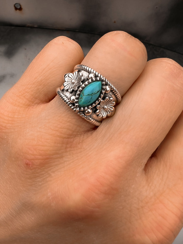 Blooming Boho Sterling Silver Ring, multiple stone options | PRE ORDER NOW OPEN-Rings-Krush Kandy, Women's Online Fashion Boutique Located in Phoenix, Arizona (Scottsdale Area)