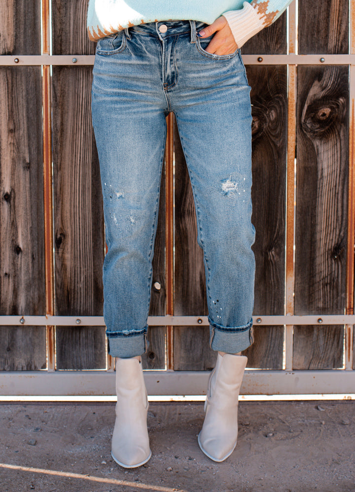 RISEN POP OF FUN Subtle Paint Splatter Denim | PLUS/REG-Jeans-Krush Kandy, Women's Online Fashion Boutique Located in Phoenix, Arizona (Scottsdale Area)
