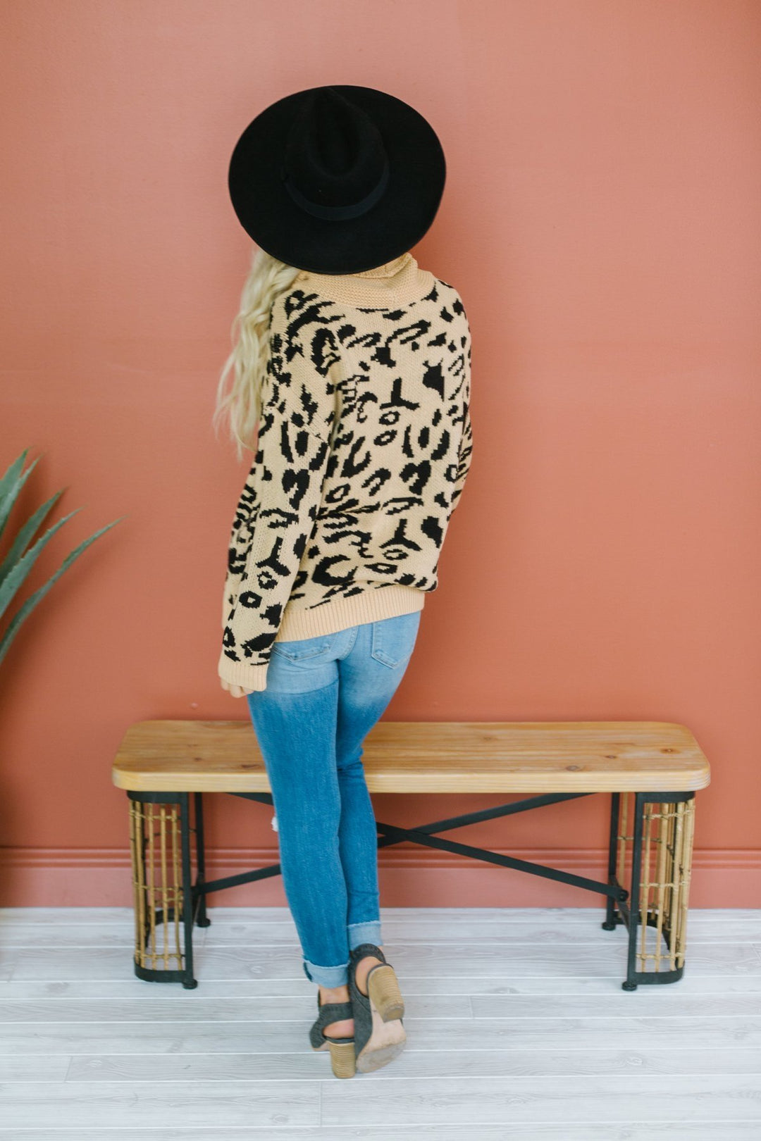 Animal Print Cowl Neck Sweater-Tops-Krush Kandy, Women's Online Fashion Boutique Located in Phoenix, Arizona (Scottsdale Area)