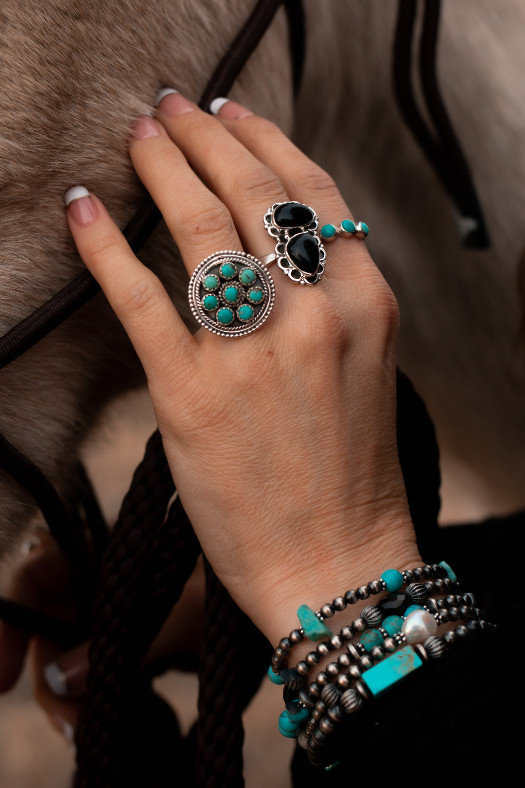 Bloom With Grace Turquoise Ring | KKB-Rings-Krush Kandy, Women's Online Fashion Boutique Located in Phoenix, Arizona (Scottsdale Area)