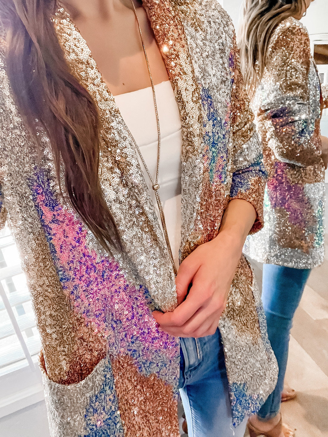 What Dreams Are Made Of Sequin Jacket-Jackets-Krush Kandy, Women's Online Fashion Boutique Located in Phoenix, Arizona (Scottsdale Area)