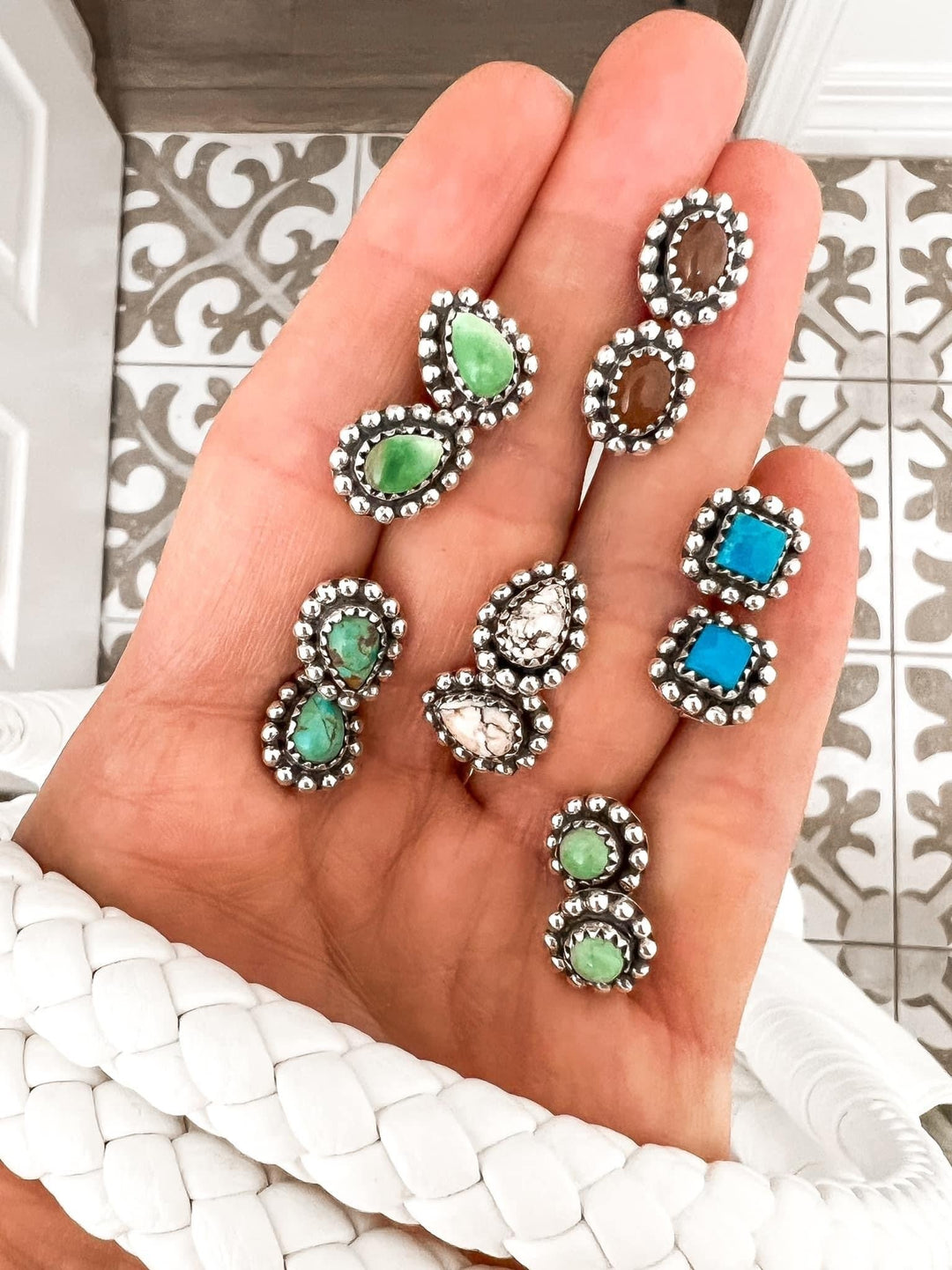 The Cutest Stone Stud Earrings-Earrings-Krush Kandy, Women's Online Fashion Boutique Located in Phoenix, Arizona (Scottsdale Area)