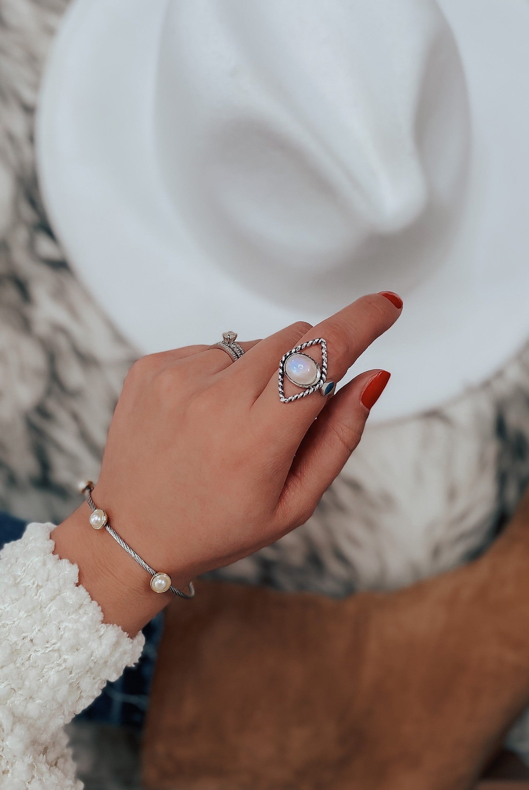 (4 stone options!) Lead the Way Arrow Sterling Silver Ring-Rings-Krush Kandy, Women's Online Fashion Boutique Located in Phoenix, Arizona (Scottsdale Area)
