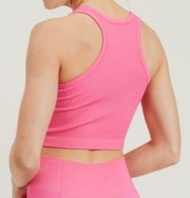 MONO B: Ribbed All-Over Essential Crop Racerback Tank Top-Tanks-Krush Kandy, Women's Online Fashion Boutique Located in Phoenix, Arizona (Scottsdale Area)