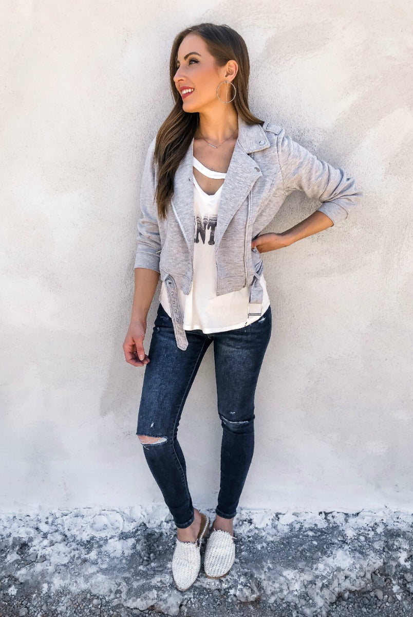 (XS-XL & 5 Colors!) Krush Kandy Exclusive Casual Moto Jacket-Jackets-Krush Kandy, Women's Online Fashion Boutique Located in Phoenix, Arizona (Scottsdale Area)