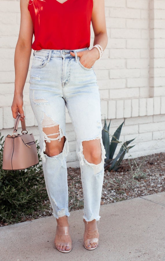 RISEN | Let's Get Brunch High-Rise Straight Jeans | PLUS/REG-Jeans-Krush Kandy, Women's Online Fashion Boutique Located in Phoenix, Arizona (Scottsdale Area)