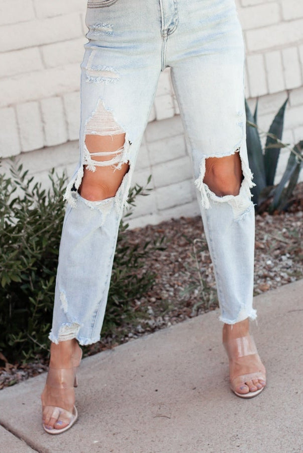 RISEN | Let's Get Brunch High-Rise Straight Jeans | PLUS/REG-Jeans-Krush Kandy, Women's Online Fashion Boutique Located in Phoenix, Arizona (Scottsdale Area)