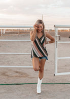 Take Your Time Striped Draped Tank | S-2X, 2 Colors-Tanks-Krush Kandy, Women's Online Fashion Boutique Located in Phoenix, Arizona (Scottsdale Area)