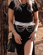 Take Me To The Festival Sterling Silver & Stone Cuff-Bracelets-Krush Kandy, Women's Online Fashion Boutique Located in Phoenix, Arizona (Scottsdale Area)