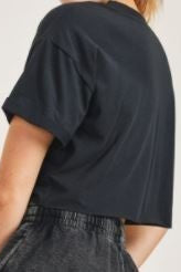 MONO B: Essential Boxy Cropped Tee-Short Sleeve Tops-Krush Kandy, Women's Online Fashion Boutique Located in Phoenix, Arizona (Scottsdale Area)