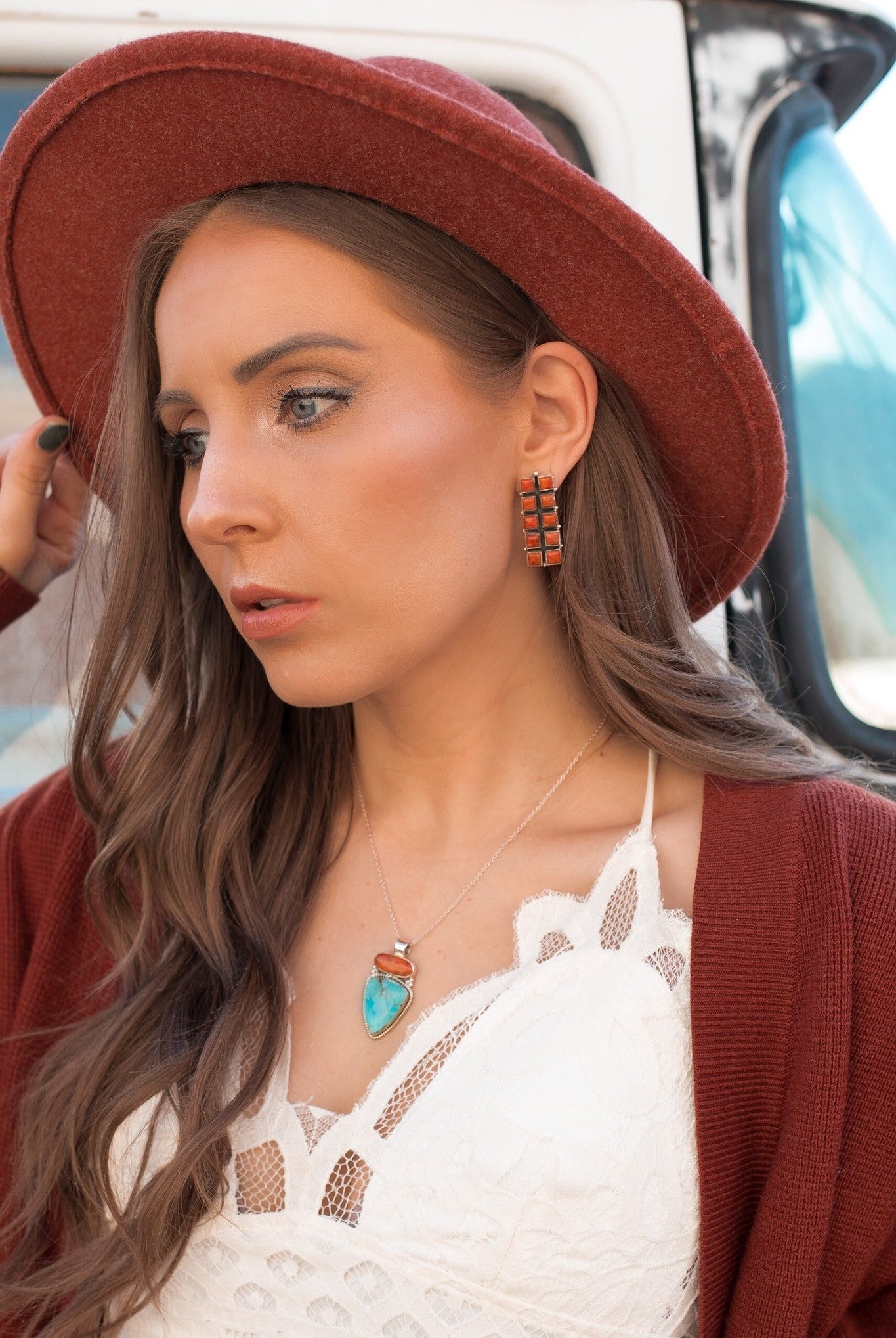 Winter Studs (Wild Horse, Spiny Oyster and Turquoise Options)-Stud Earrings-Krush Kandy, Women's Online Fashion Boutique Located in Phoenix, Arizona (Scottsdale Area)